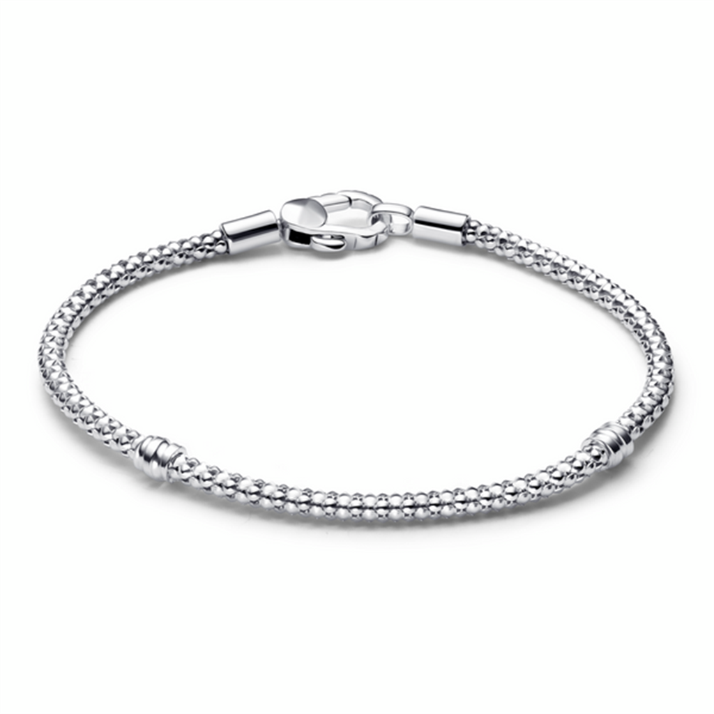 Pandora Moments Studded Clasp And Chain Bracelet Size 17