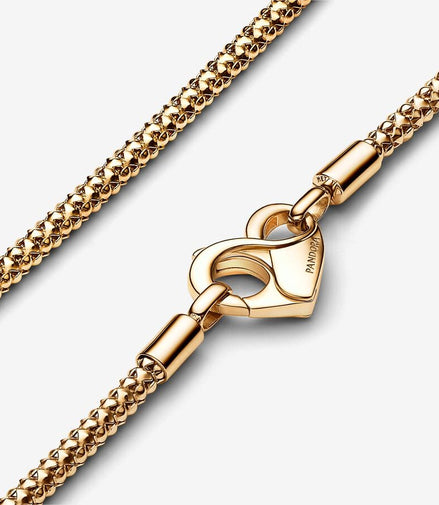 Pandora Moments Heart Clasp Studded Chain Necklace 45"