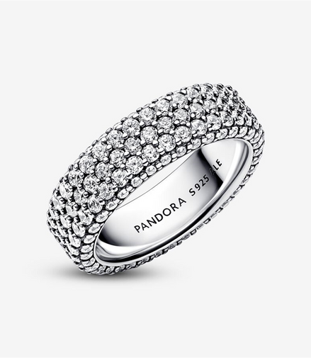 Pandora Timeless Pavé Triple-Row Ring Size 7