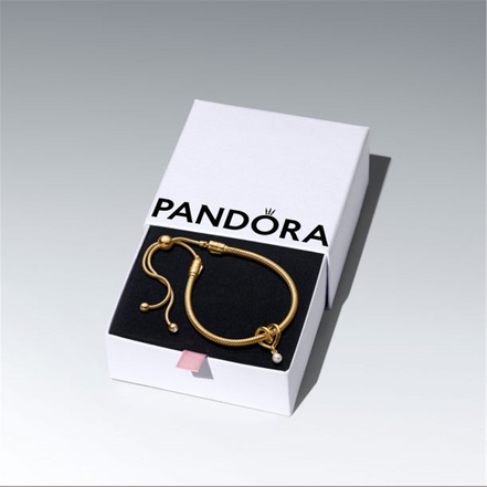 Pandora Golden Heart Bracelet Gift Set