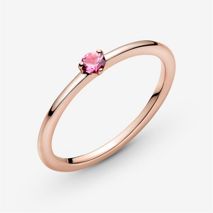 Pandora Timeless Pink Solitaire Ring Size 7