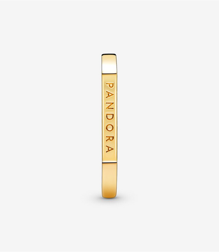Pandora Signature Logo Bar Stacking Ring Size 6