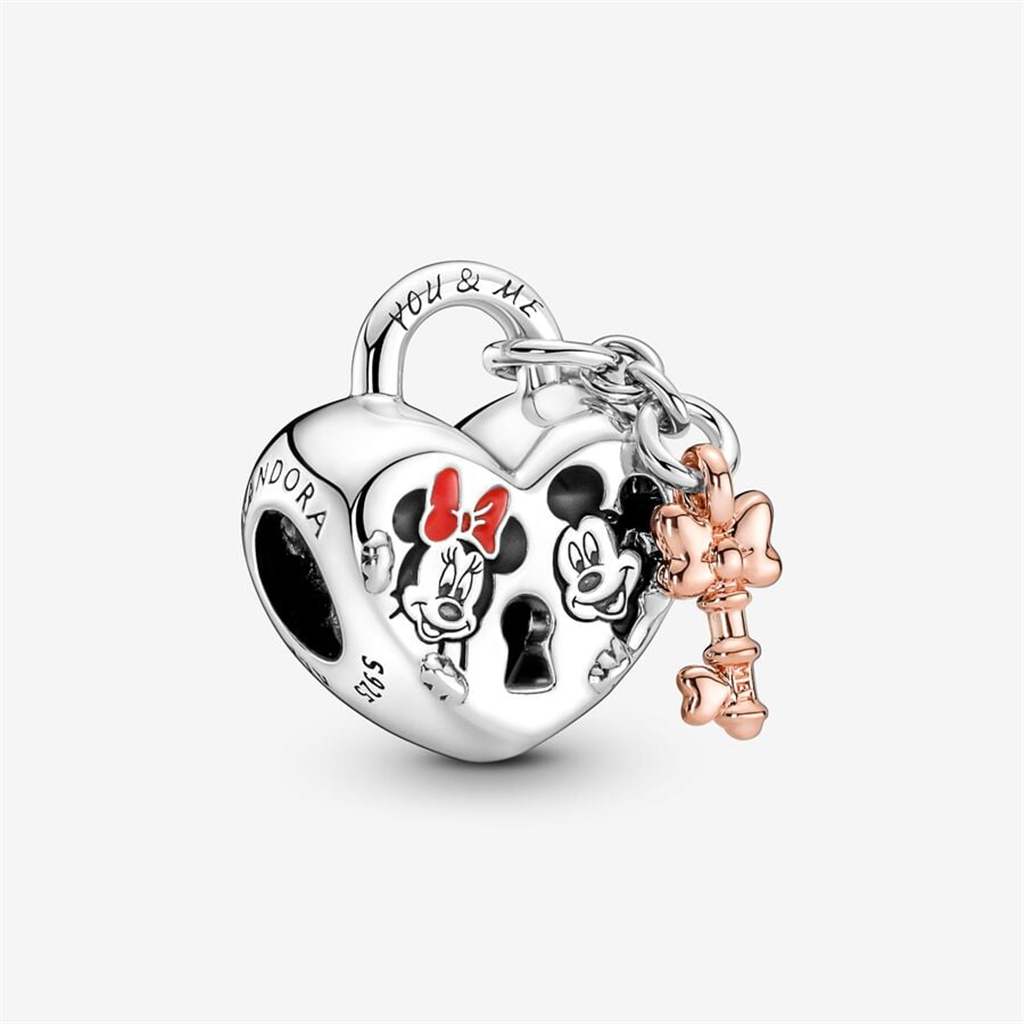 Pandora Disney Mickey Mouse & Minnie Mouse Padlock Charm