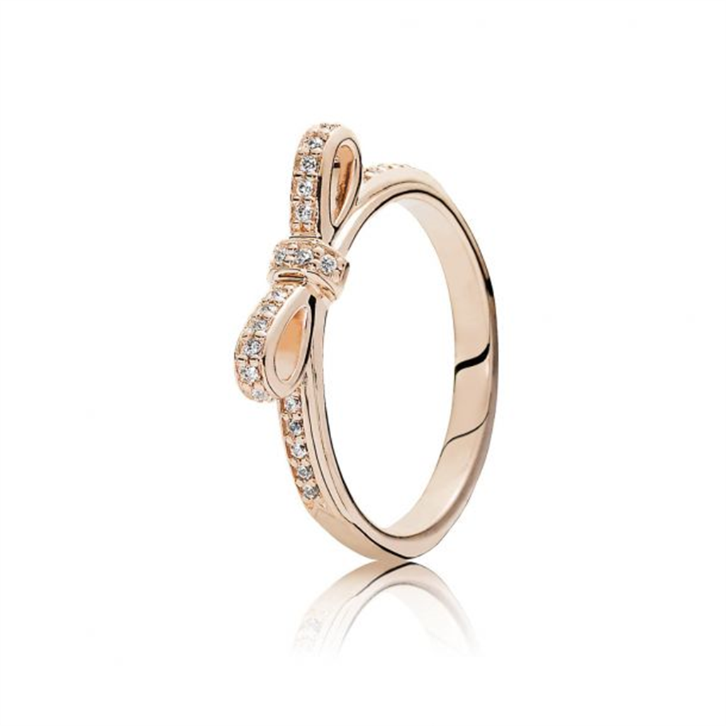 Pandora Rose Sparkling Bow Ring Size 8.5