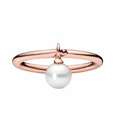 Pandora Rose Contemporary Pearl Ring Size 6