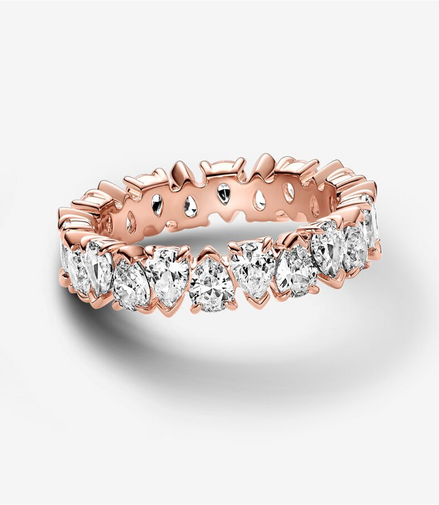 Pandora Timeless Alternating Sparkling Band Ring Size 6