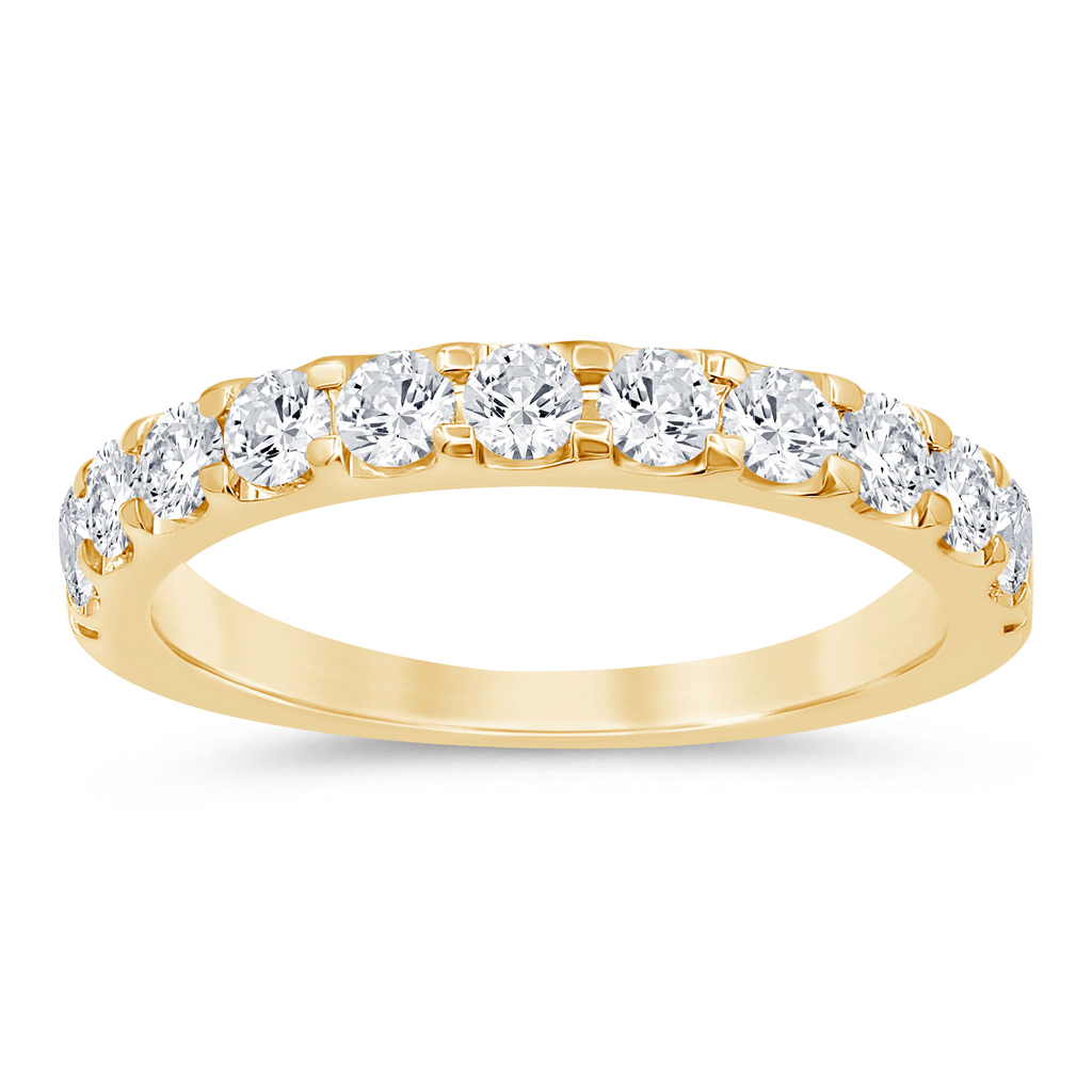 14K Yellow Gold 0.5 CTW Diamond Low Profile Wedding Band