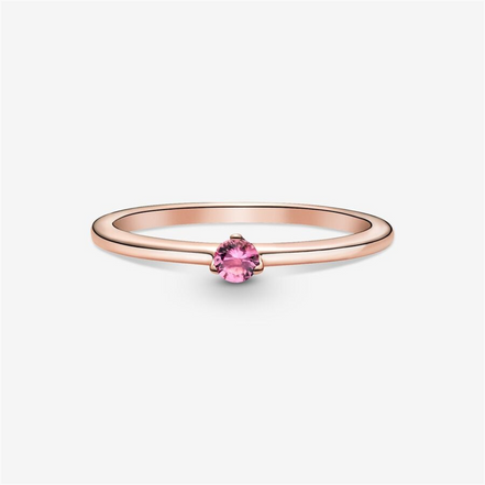 Pandora Timeless Pink Solitaire Ring Size 7