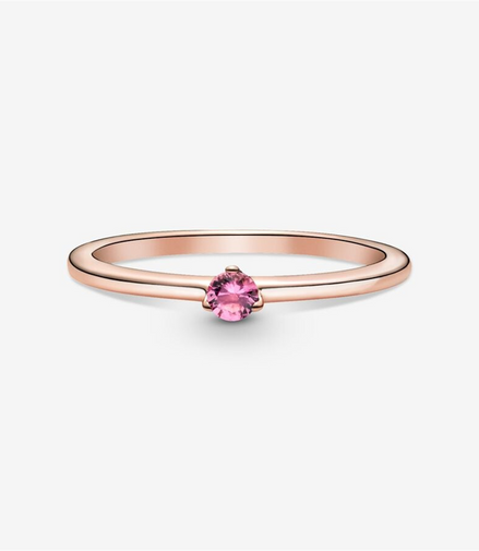 Pandora Timeless Pink Solitaire Ring Size 7