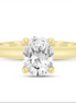 14k Yellow Gold 2 CTW Oval Cut Diamond Semi-Mount Engagement Ring