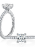 A.Jaffe V-Tip Prong Princess Cut Diamond Engagement Ring