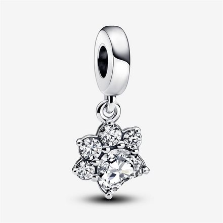 Pandora Moments Sparkling Pet Paw Print Dangle Charm