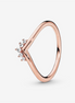 Pandora Timeless RoseTiara Wishbone Ring Size 8.5