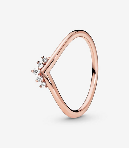 Pandora Timeless RoseTiara Wishbone Ring Size 8.5