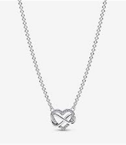 Pandora Moments Sparkling Infinity Heart Collier Necklace