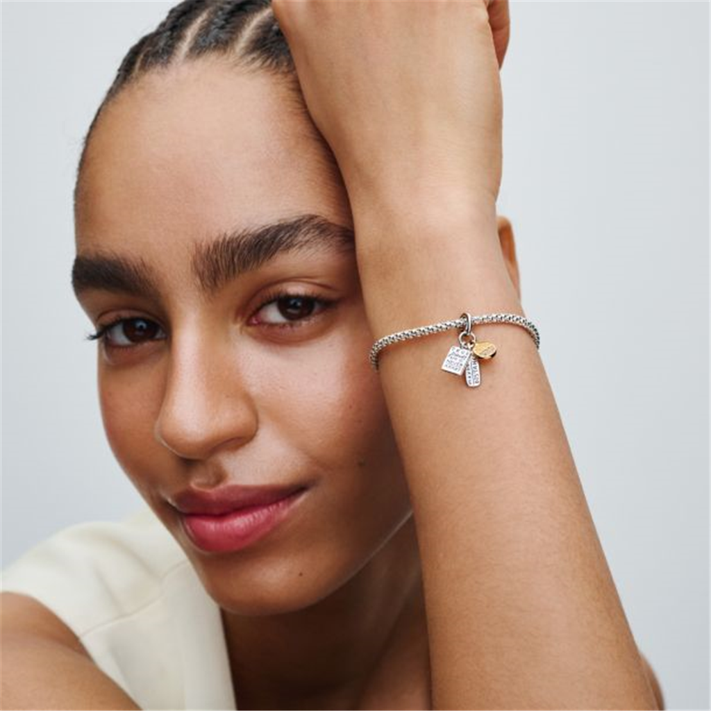 Pandora ME/Moments Friendship Triple Gold-Plated Dangle Charm