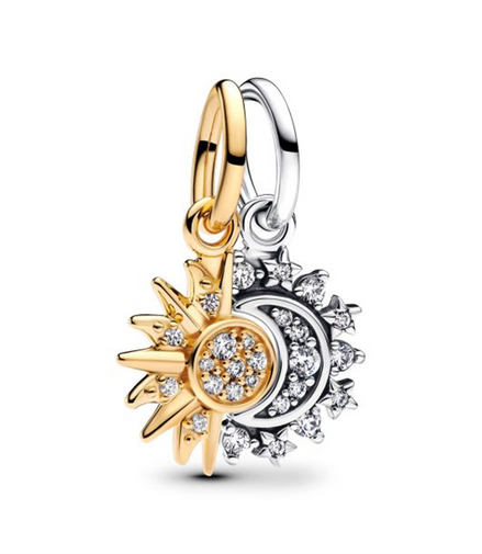 Pandora Moments Splittable Sun And Moon Dangle Charm