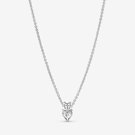Pandora Timeless Double Heart Pendant Sparkling Collier Necklace