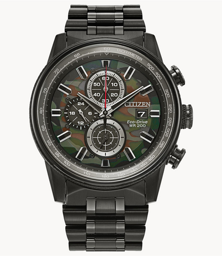Citizen Eco-Drive Nighthawk Black Ion-Plated Bracelet Watch