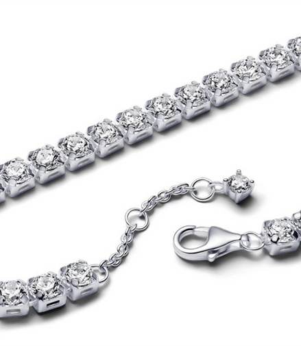 Pandora Sparkling Bold Tennis Bracelet Size 16