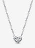 Pandora Moments Radiant Heart & Floating Stone Pendant Collier Necklace 45 cm