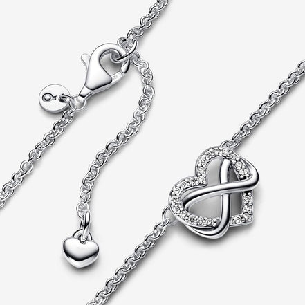Pandora Moments Sparkling Infinity Heart Collier Necklace