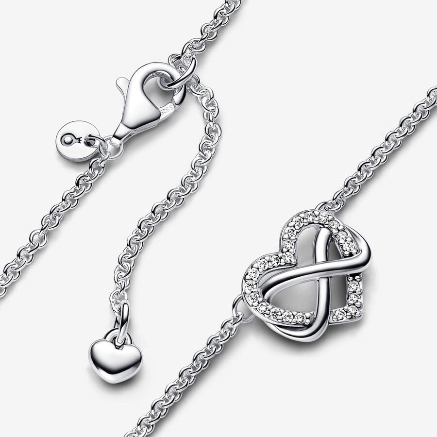 Pandora Moments Sparkling Infinity Heart Collier Necklace