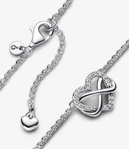 Pandora Moments Sparkling Infinity Heart Collier Necklace