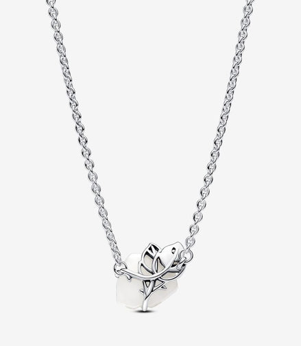 Pandora Moments White Rose in Bloom Collier Necklace 45 cm