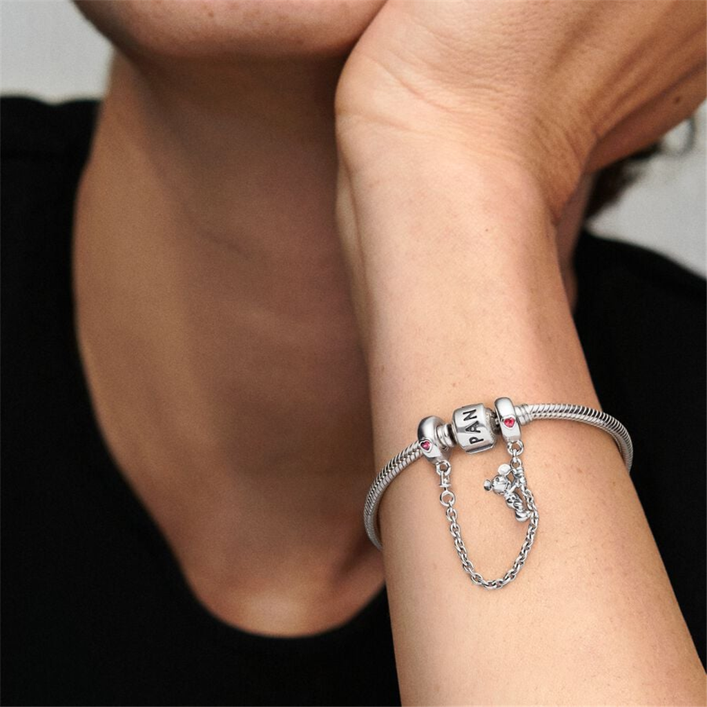 Pandora Disney Climbing Mickey Mouse Safety Chain Charm