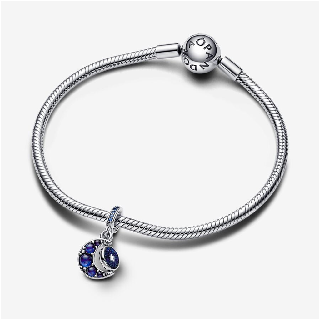 Pandora Moments Sparkling Moon Spinning Dangle Charm