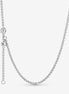 Pandora Moments Silver Rolo Chain Necklace 60 cm