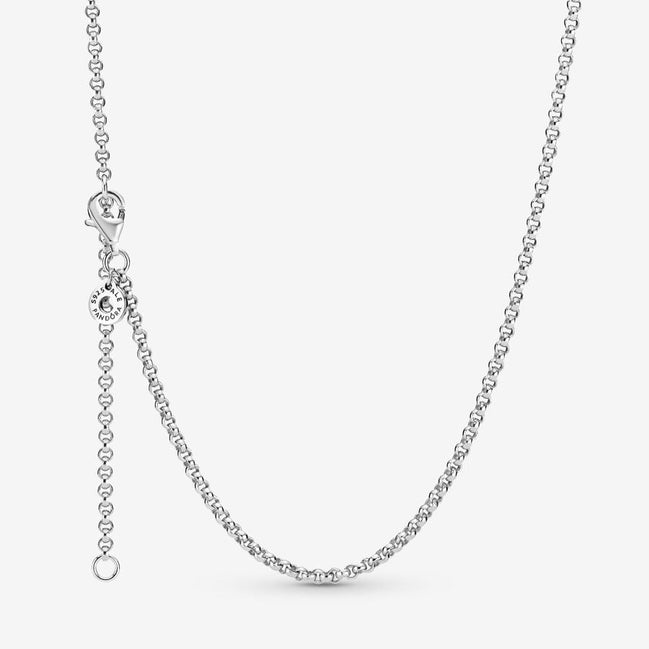 Pandora Moments Silver Rolo Chain Necklace 60 cm
