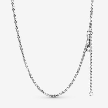 Pandora Moments Silver Rolo Chain Necklace 60 cm