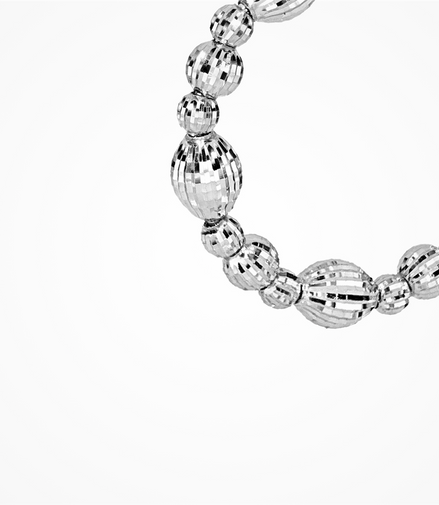 Desmos Rhodium Plated Crystal Bloom 30" Hoop Earrings