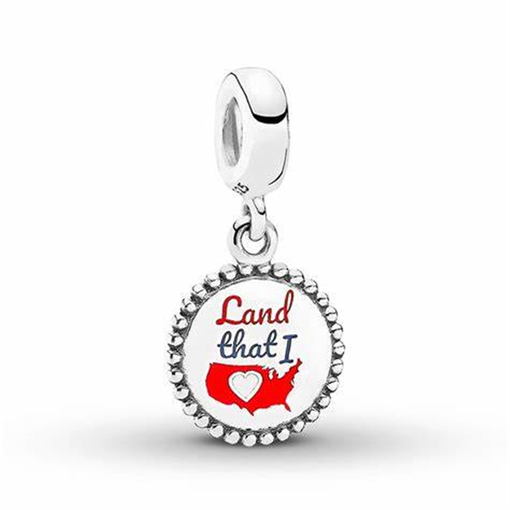 Pandora Moments "Land That I Love" Dangle Charm