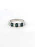14K White Gold Sapphire and Diamond Fashion Ring