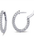 Lafonn Simulated Diamond 16 MM x 20 MM Oval Inside/Out Hoop Earrings