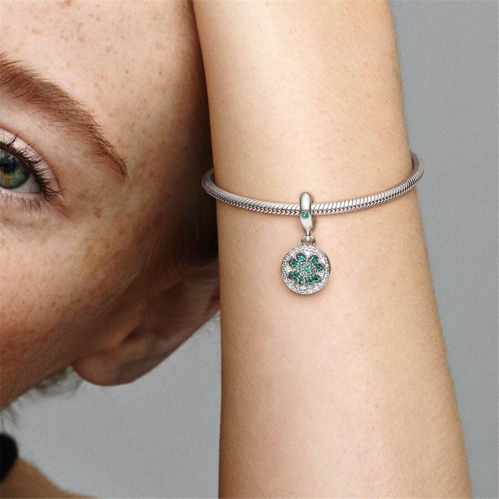 Pandora Moments Lucky Four Leaf Clover Dangle Charm
