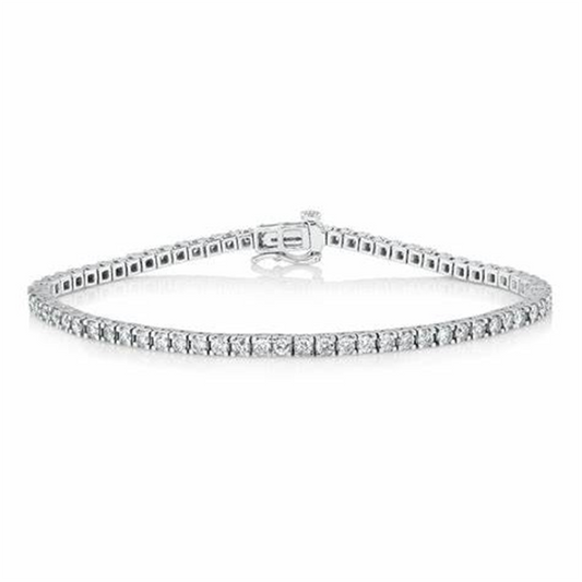 14Kwg 3.11Ctw Diamond Tennis Bracelet