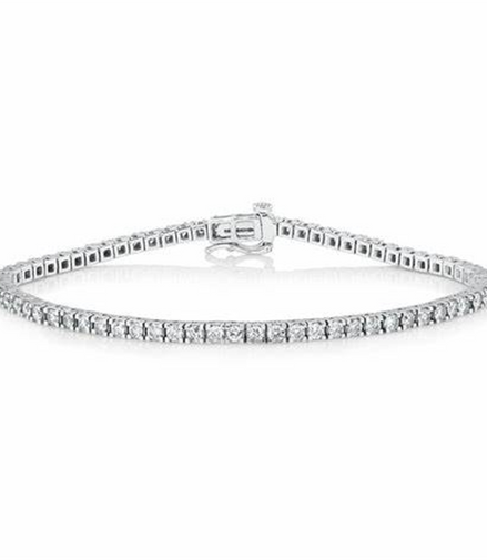 14Kwg 3.11Ctw Diamond Tennis Bracelet