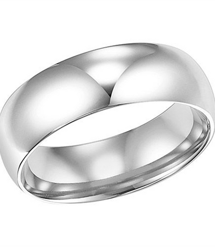 Frederick Goldman 14K White Gold Comfort Fit Wedding Band Size 9