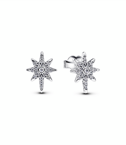 Sparkling North Star Stud Earrings