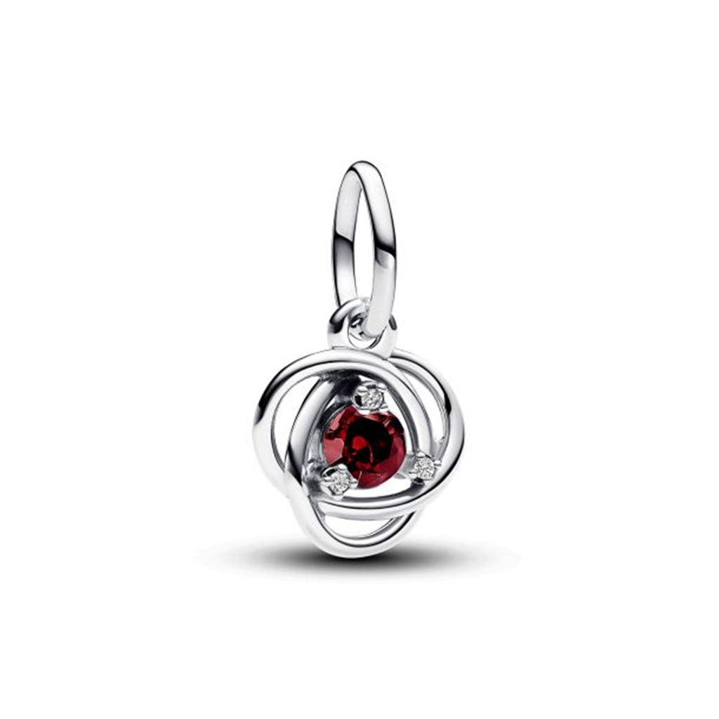 Pandora Moments January Red Eternity Circle Dangle Charm