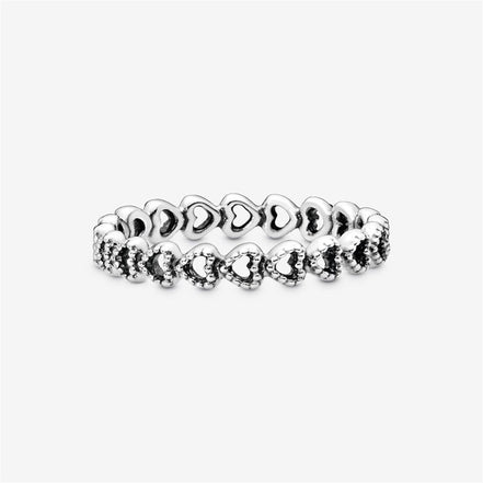 Pandora Moments Band of Hearts Ring Size 8.5