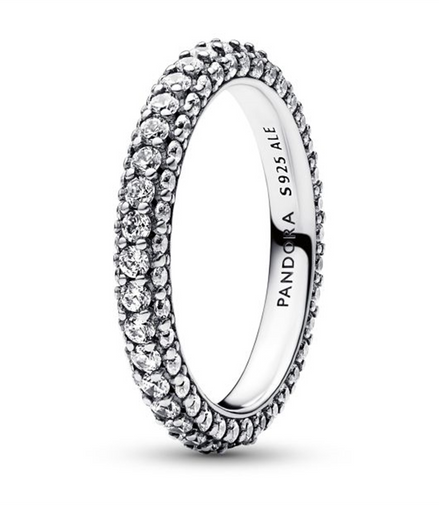Pandora Timeless Pave'  Single Row Ring Size 9