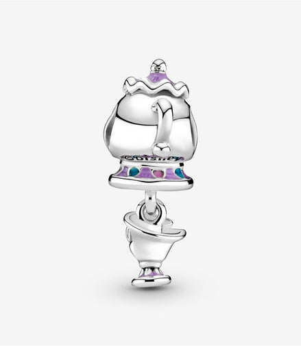 Pandora Disney Beauty and the Beast Mrs. Potts and Chip Dangle Charm