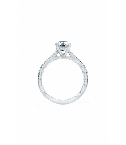 A.JAFFE 14K White Gold Four Prong Diamond Engagement Ring