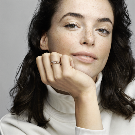 Pandora Timeless Sparkling Triple Band Ring Size 6