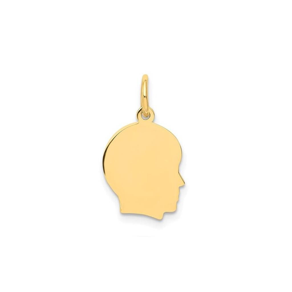 14K Boy Head Silhouette